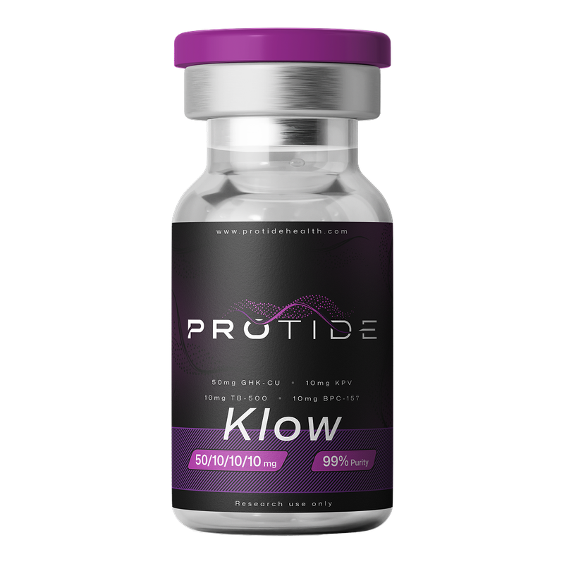 Fotografía de Protide Health KLOW GHK-Cu 50 mg + KPV 10 mg + BPC-157 10 mg + TB-500 10 mg · 80 mg total